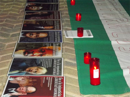 III Vigilia en La Alameda de Hércules. 5 de octubre de 2012.